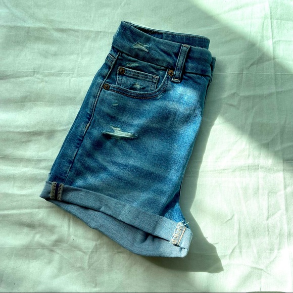 🦅 NWT American Eagle Curvy Hi-Rise Super-Stretch Shortie | Size 0/25W 🦅 - Picture 3 of 6